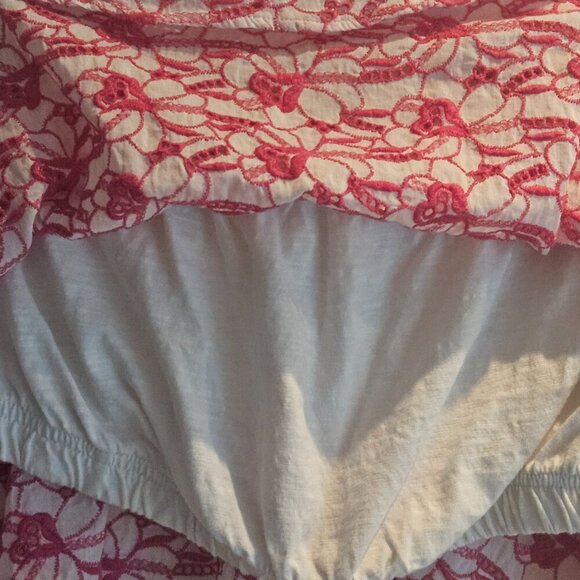 Anthropologie Y2K Embroider pink Micro Mini Skirt Summer Bloomers M - Picture 6 of 7